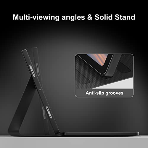 Tablet Keyboard Case For Galaxy Tab S7 Fe(5G) 2021 / S8 Plus 2022 - Smart Protective Folio Case With S Pen Holder For Samsung Galaxy Tab S7 Plus - Wireless Backlight Detachable Bluetooth Keyboard #TOP2