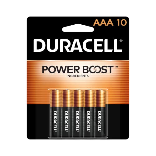 Duracell Coppertop AAA Batteries, 10 Count, 12-Year Shelf Life