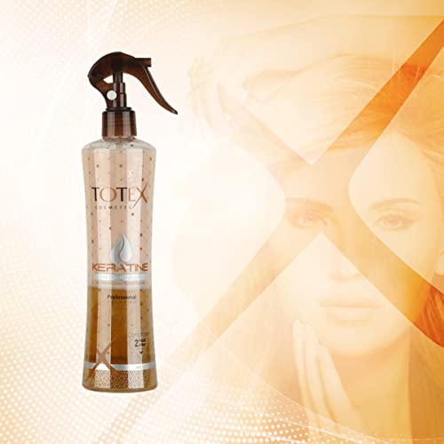 TOTEX 2 Phase Hair Conditioner Keratin Spray 400 ml I Keratin Spray Conditioning Leave-in Conditioner Spray I Perfect Conditioning Care Detangling Smooth Comb - Image 3