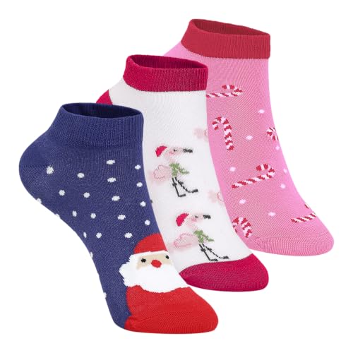 Image of Mint & Oak Low Cut Ankle Women Socks, Christmas Gift Quirky Socks For Friends, Cute Funky Socks, Christmas Secret Santa Gifts For Women