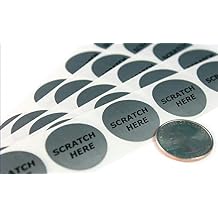 My Scratch Offs 1 Inch Silver Round Stickers with Scratch Here 5,000 Scratch-Off Labels
