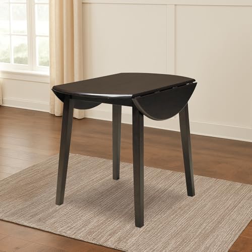 Image of Signature Design by Ashley Small Round Drop Leaf Dining Table, Brown