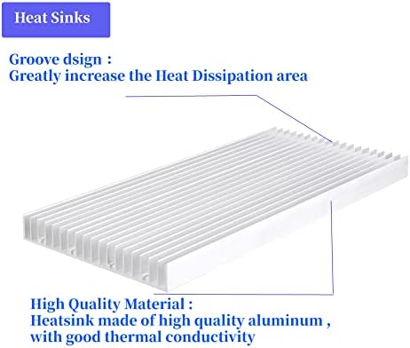 Aluminum Heatsink, Heat Sink Cooler Module, 19-tooth Cooling Radiator Module for High Power LED Light, Computer Heatsinks for Fish Tank LED Devices Cooling Accessary(300 * 140 * 20mm)