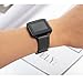bayite Leather Wristband with Frame Compatible Fitbit Blaze Smart Watch, Large, Black with Frame