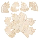 BESPORTBLE 12stücke Holz-einhorn-ausschnitte Für Diy Bastelarbeiten Zum Selbermachen Unvollendete Holzstücke Zum Bemalen Und Beschriften