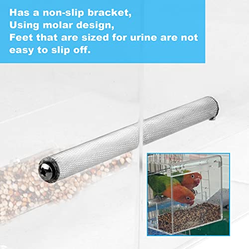 Image of No Mess Bird Feeder for Cage - Automatic Bird Feeder Transparent Food Container Acrylic No Spill Cage Seed Catcher with Stainless Steel Hooks for Parrot Parakeet Cockatiels Lovebirds