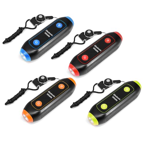 Silbatos electrónicos con luz SOS y cordón Zunate pack 4 miniatura 1