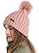 Brook + Bay Pom Pom Beanie - Stay Warm & Stylish - Thick, Soft & Chunky Cable Knit Beanie Hats for Women & Men - Serious Beanies for Serious Style