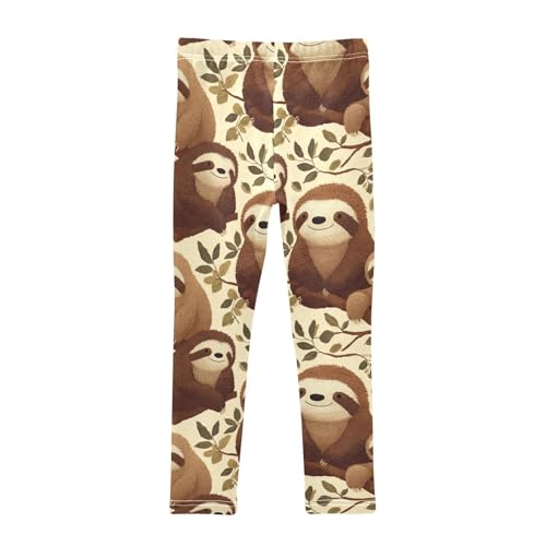 Girls Leggings Sloths Tree Soft Toddler Leggings for Girls Kids Pants Size 4T-10T2