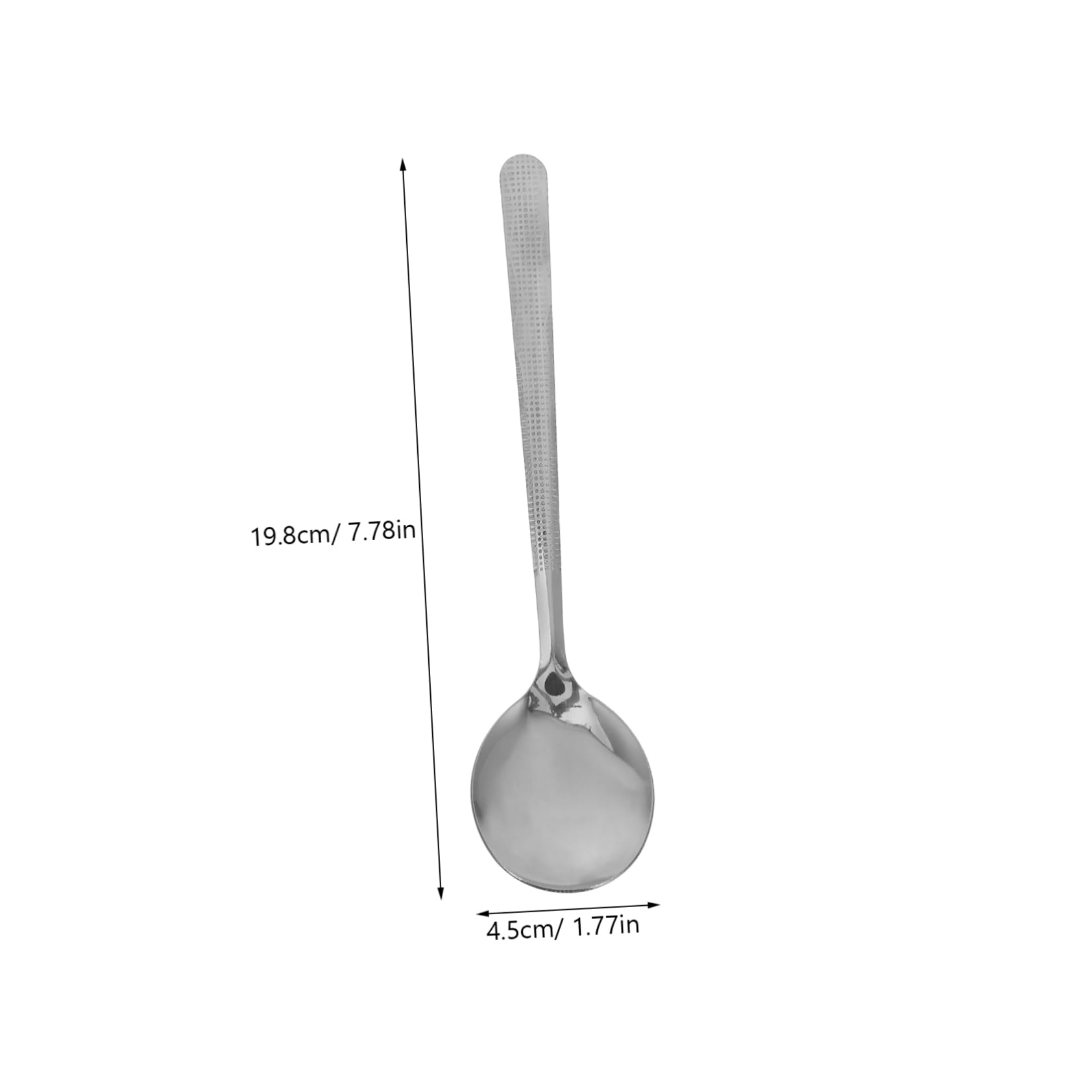 FUNOMOCYA 410 Stainless Steel Western Style Spoon Long Handle Mixing Dessert Spoon