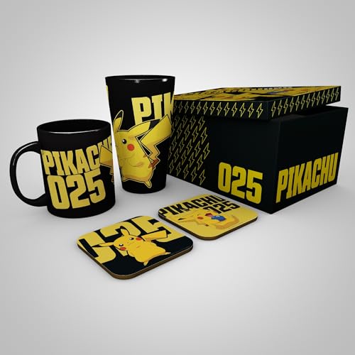 Image of GB eye Pokémon Glow in The Dark Mug, 400ml Glass & 2 Coasters Collectable Gift Box