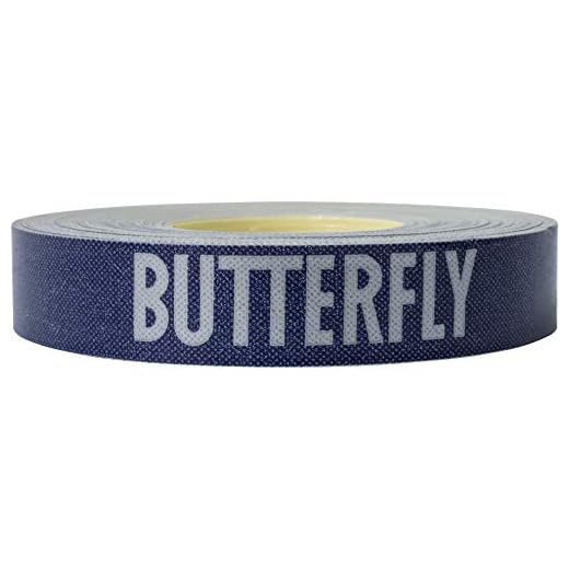 Butterfly Side Tape to Protect The Edges of Your Rubber and Blade for Table Tennis Paddles - Color Blue/Silver - Width 12mm - Rolls Come in 10m (20 Rackets) and 50m (100 Rackets) (3503M10)