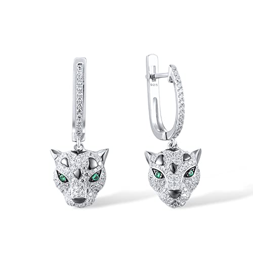Santuzza Sterling Silver Hypoallergenic Panther Earrings for Women