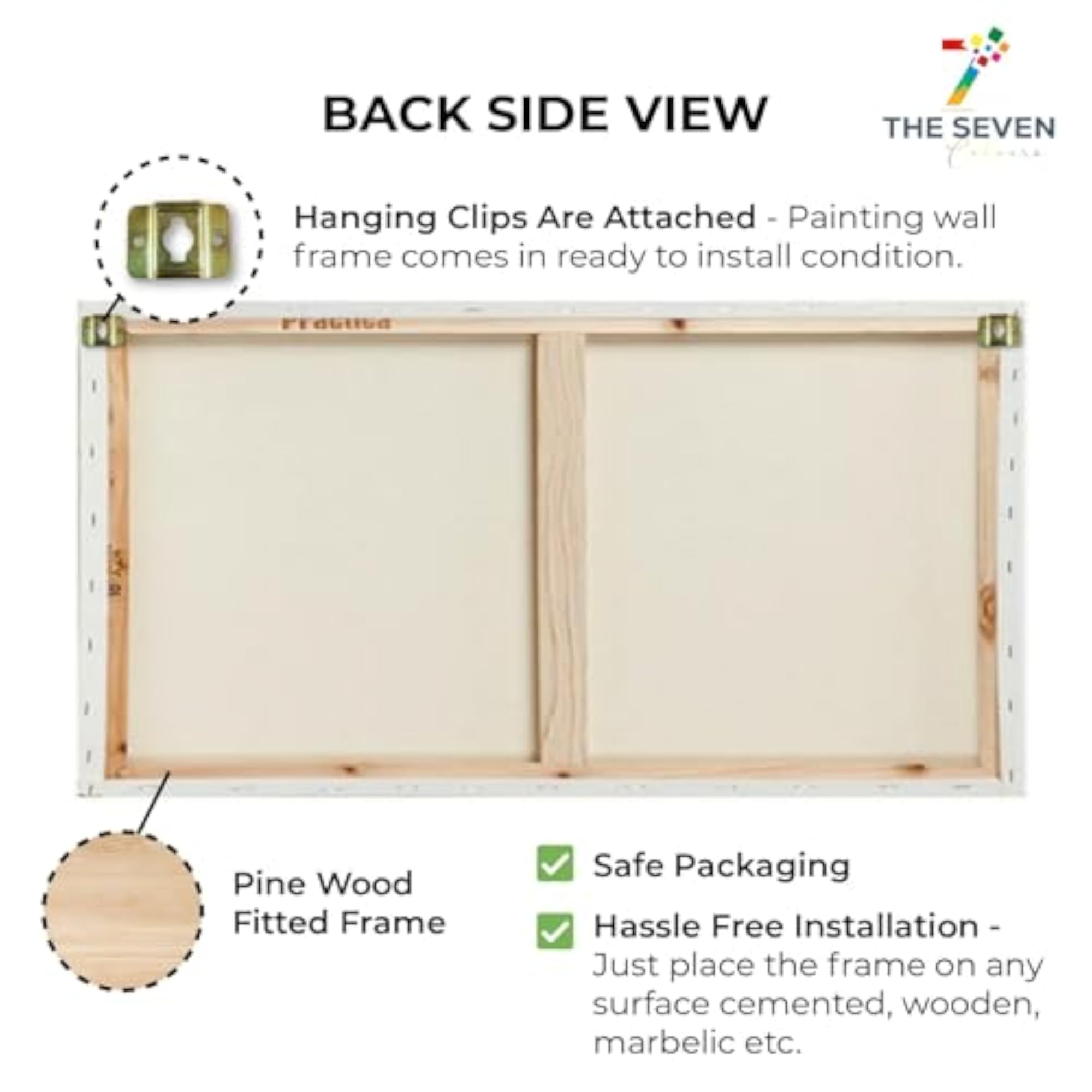 Framed Abstract Canvas Wall Art for Home & Office Decor