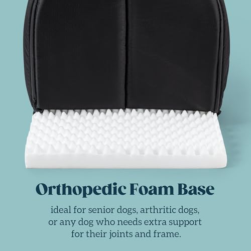 Orthopedic Dog House - Outdoor Waterproof Dog Shelter w/Porch - Indoor Pet House w/Egg-Crate Foam - Cooling - Machine Washable - Ideal for Large Breeds & Fits 36-Inch Crate - 35"x22" - Image 4