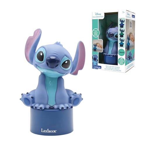 Lexibook, Disney Stitch, Enceinte Bluetooth veilleuse Stitch, Rose, NS02D