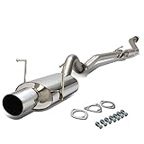 DNA MOTORING CBE-OE-HC02SI Stainless Steel Cat Back Exhaust System [Compatible with 02-05 Honda Civic Si EP3 Hatchback]
