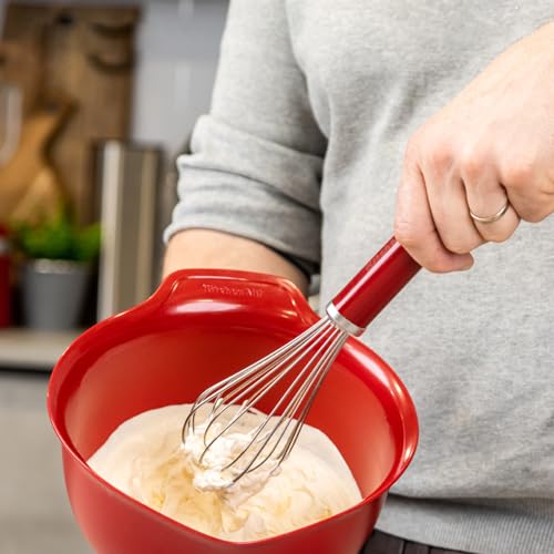 KitchenAid Schneebesen, manueller Schaumschläger aus Edelstahl – Empire Rot – Ansicht 2