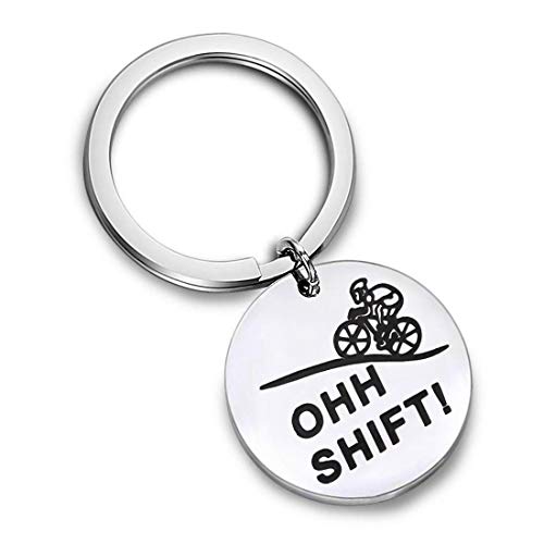 AKTAP Cycling Gift Oh Shift Funny Cyclist Keychain Cool Triathlon Biking Rider Gift