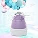 Obtaom Women's Play Fashion Sneaker Comfortable Canvas Slip on Shoes Washed Canvas Flats（Purple，US5）