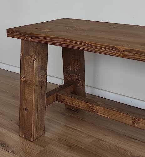 Banc en bois de sapin, modèle Margherita, Banc pour intérieur et extérieur, différentes tailles – Image 3