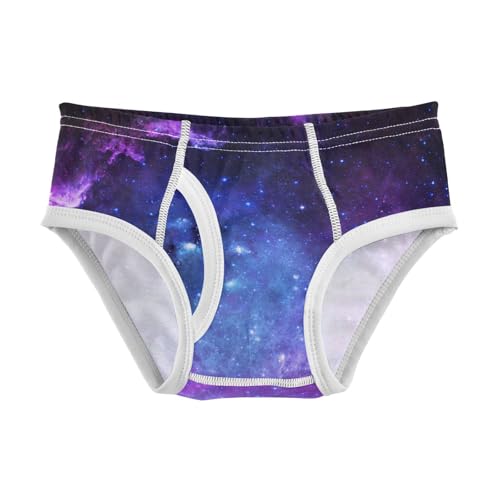 visesunny Boys Potty Training Underwear Blue Purple Galaxy Breathe Cotton Briefs Size 2T-8Y for Toddler