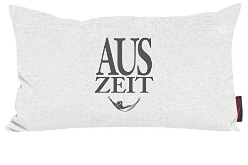 Cuscino Citazione Auszeit - Avorio 30 X 50 Made in...