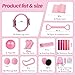 Pilates Kit for Home Workouts, Pilates Starter Kit for Women, Yoga Band, Pilates Equipment Ring and Ball Set & 5 Resistance Bands, Massage Balls, Core Sliders & Grip Socks, Workout Guide Included