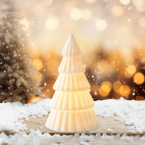 DZAY Weihnachtsdeko Led Lichthäuser Weisse Häuser Teelichthalter...