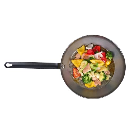 Restaurantware Met Lux 12 Inch Fry Pan, 1 No-Stick Frying Pan - Induction-Ready, Triple-Riveted, Silver Carbon Steel Cooking Skillet, Durable, for Searing, Sauteing, and Browning Food - Image 9