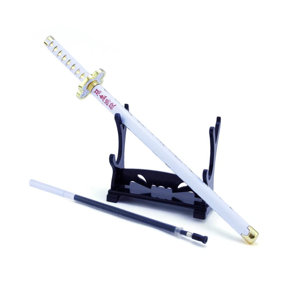 ROSETOR 1pc Demon Slayer Gel Pen Zenitsu Weapon model for gift,Collection,writing(white)