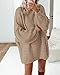 BTFBM Women's Long Pullover Sweaters 2025 Fall Winter Mock Neck Long Sleeve Thick Oversized Casual Knitted Jumper Tops(Khaki, Medium)