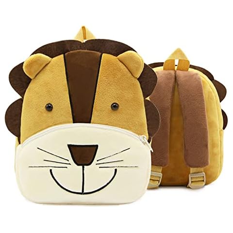 Children's Backpack,Cartoon Animal Backpack, Cute Toddler Kids Bag Cute School Bags , Animal Design, Kinder Backpack for 2-6 Years Old (Lion) Cover