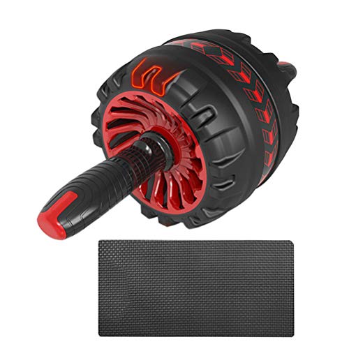 Abaodam Rolo para exercícios abdominais com tapete para academia, suprimento de exercícios em casa (