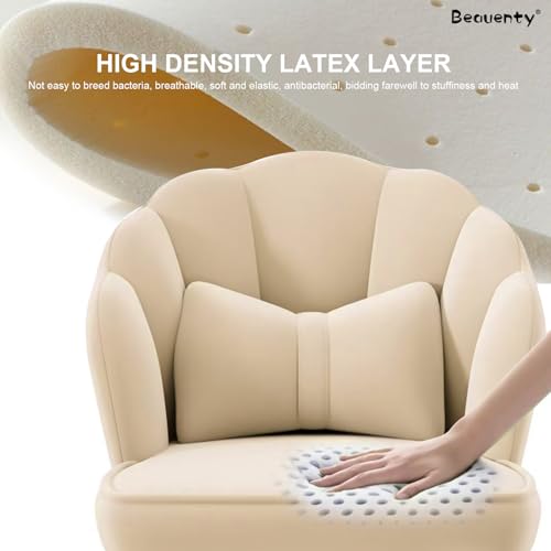 بيونتي كرسي فانيتي مع وسادة مخملية، كراسي تسريحة مع رفع دوارة، كراسي متعددة الوظائف بدون اذرع لغرفة النوم والمنزل وصالون التجميل وغرفة الملابس والمكتب (تصميم 2)