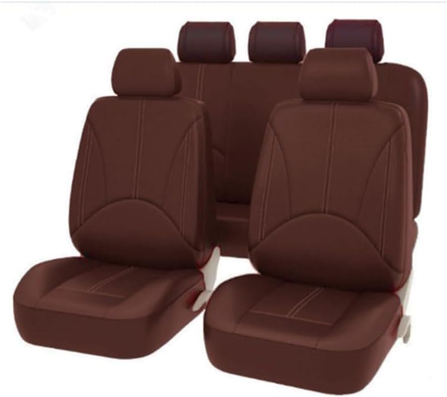 Housses de siège en cuir pour Renault Scenic 2009-2016, protection complète couleur café