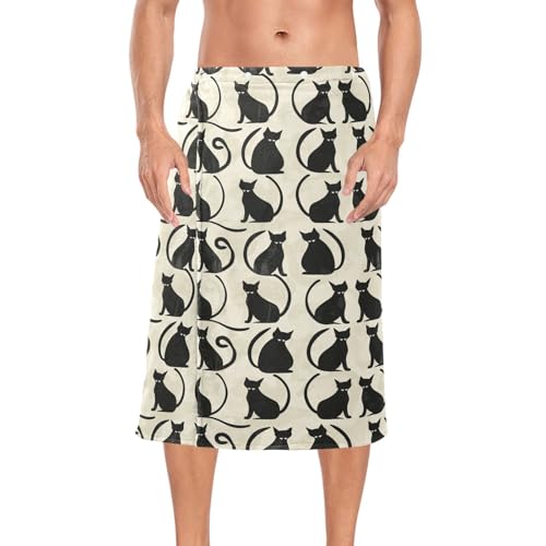 KLL Black Cats Silhouette Spa Towel, 60