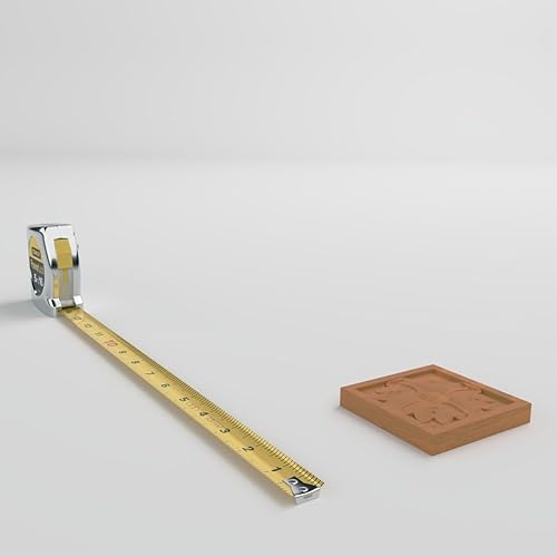 Vista 50 de Ekena Millwork ROS03X03X00EDRW Rosetas pequeñas cuadradas de Edimburgo, marrón