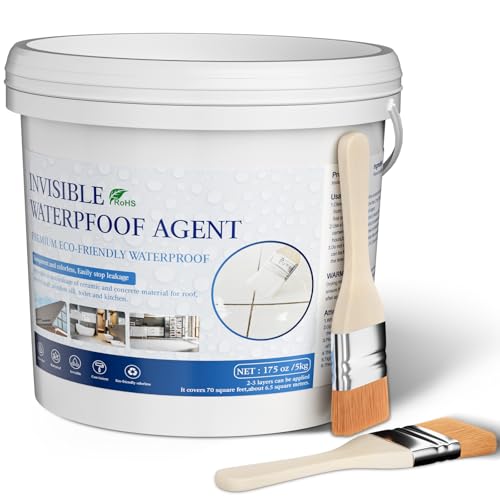 Image of Transparent Waterproof Coating 175 Oz (5 KG), Invisible Waterproof Agent, Water-Based Repairing Leak Water Proof Glue, Indoor & Outdoor Liquid Sealant