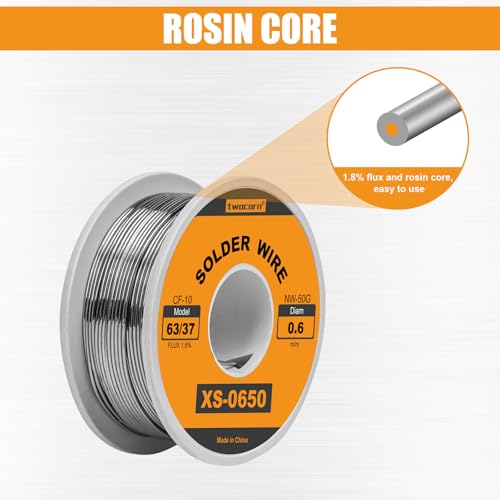 Image of 63 /37 Solder Wire, high Purity no-wash tin-Lead Rosin cored Wire with 1.8% Flux for Electric Soldering (0.6mm 50g)