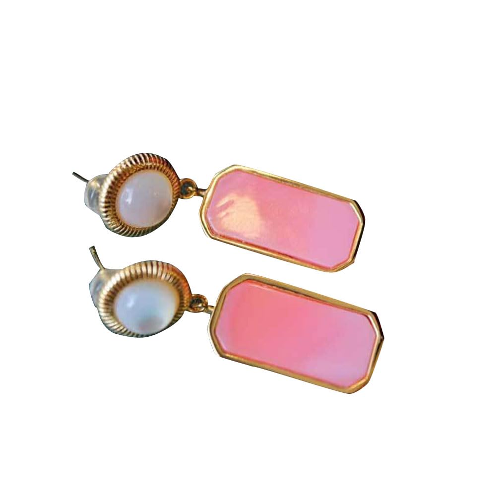 Boucles d'oreilles fleur de pêcher en jade rose pour célébrer la féminité