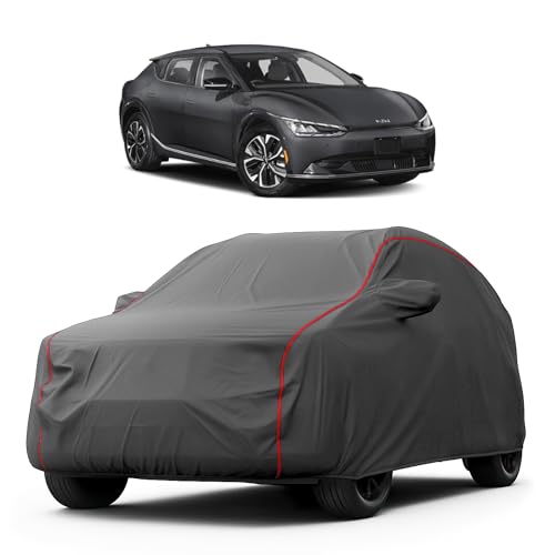 Image of Heavy-Duty Car Cover for Compatible with Kia EV6 (2022 to 2025 All Models) Deluxe Car Protection Cover - Waterproof & UV-Resistant All-Season Exterior Protection