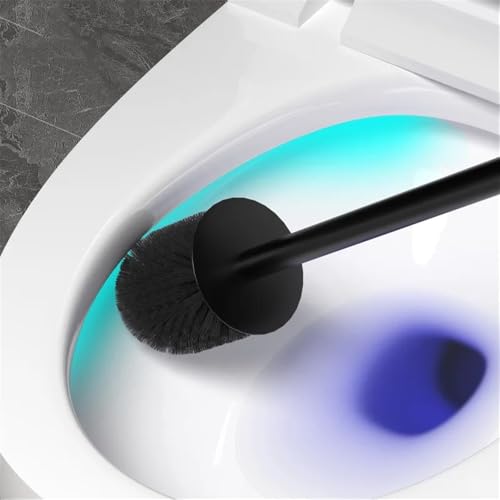 Wall Mounted Toilet Brush Holder Set - Aluminum Alloy Bathroom Accessories, Creative Lavatory Brush for Easy Cleaning, Modern Toilet Cleaning Tools - Image 5