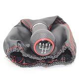 SRY-Holster HHUI-DANGGAN, 5-Gang-Schaltknauf mit Kunstleder-Kofferraum, passend für Seat Ibiza 1996 1997 1998 1999 2000 2001 (Farbe: schwarz)