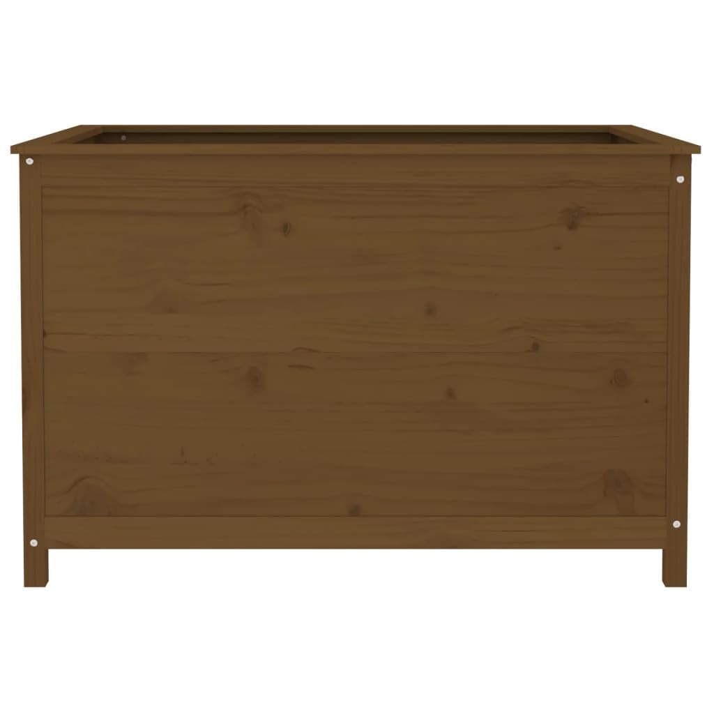 Aiuola rialzata in legno di pino massiccio, 119,5 x 82,5 x 78 cm, per giardino, balcone o terrazza, con molto spazio per piante, verdure, erbe e fiori