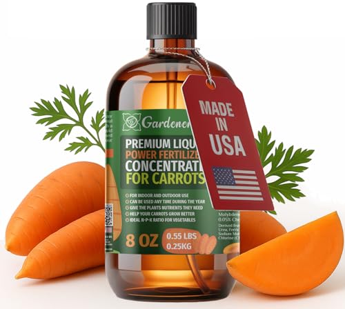 Liquid Power Carrots Fertilizer - Professional Liquid Plant Food for Carrots - Fast-Acting Concentrate for Growth