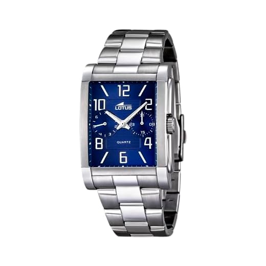 Lotus Reloj de Hombre de Cuarzo con Esfera Analógica Azul Pantalla y Plata Pulsera de Acero Inoxidable 18220/2
