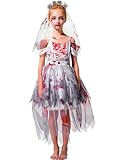 IKALI Ragazze Zombie Costume da sposa Halloween Kids Prom Abito cadavere mamma e io Novità abbinabili a travestimenti in maschera