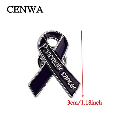 CENWA Pancreatic Awareness Gift Pancreatic Purple Ribbon Pin Pancreatic Enamel Cancer Support Jewelry2