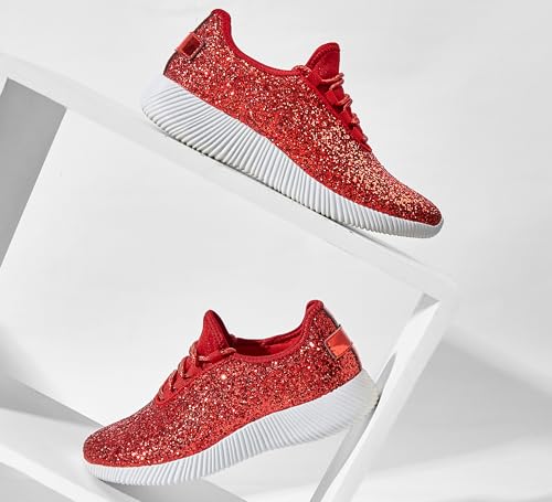 Image of K KIP WOK Fashion Glitter Sneakers for Womens Silp On Running Shoes Lightweigt Tennis Walking Sneakers